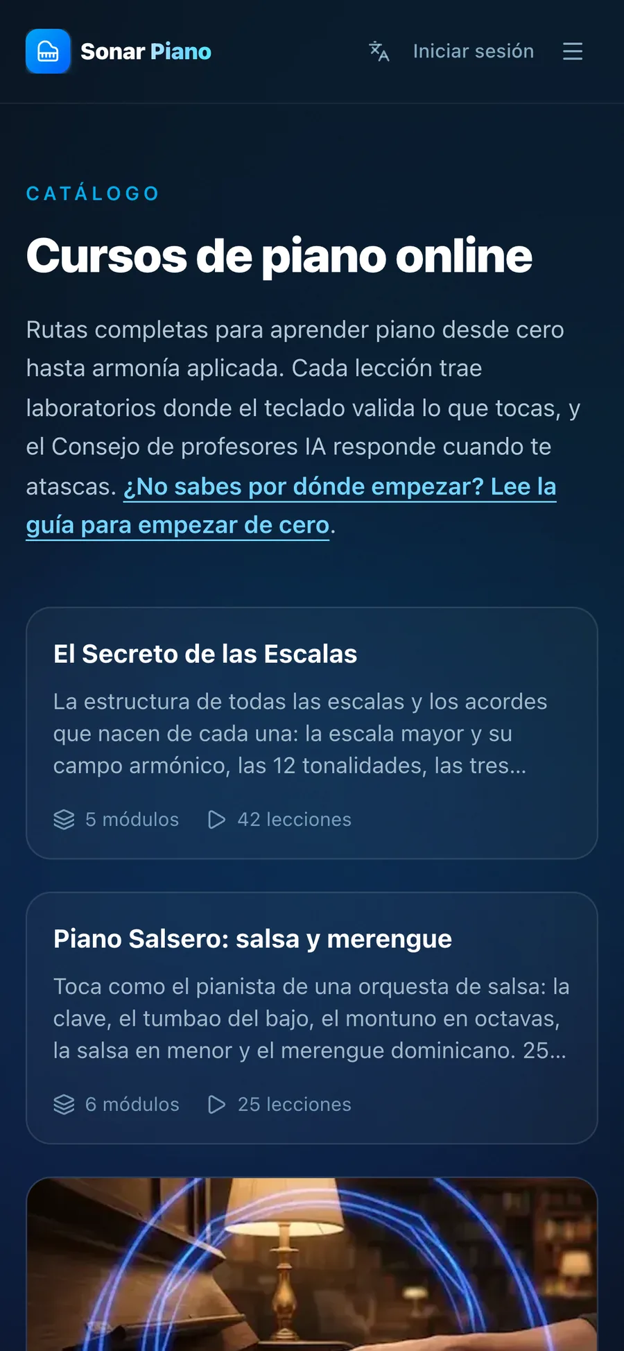Cursos de SonarPiano en el celular